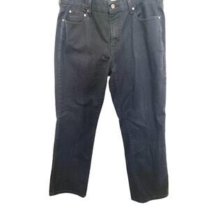 Levi’s 505 Womens Jeans 14 Short Black Straight Leg Mid Rise Cowgirl Western